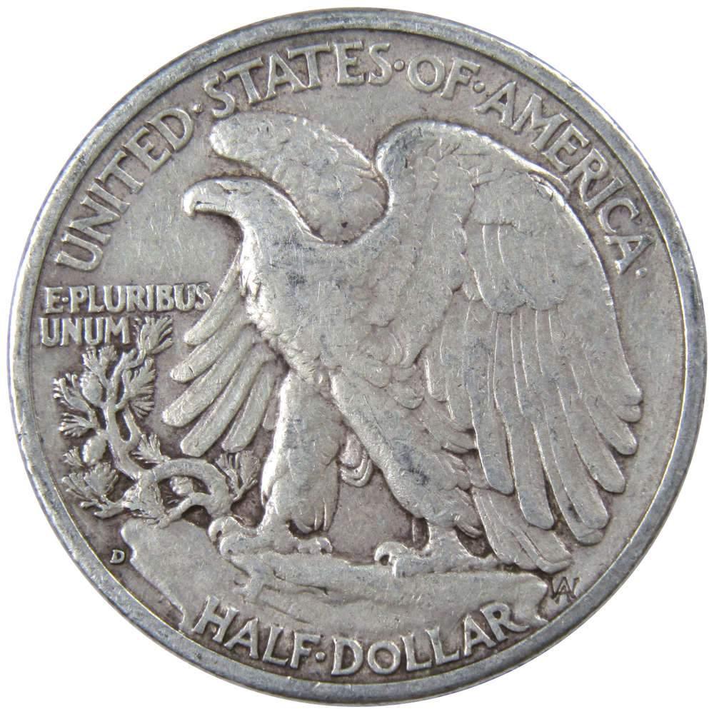 1943 D Liberty Walking Half Dollar AG About Good 90% Silver 50c US Coin