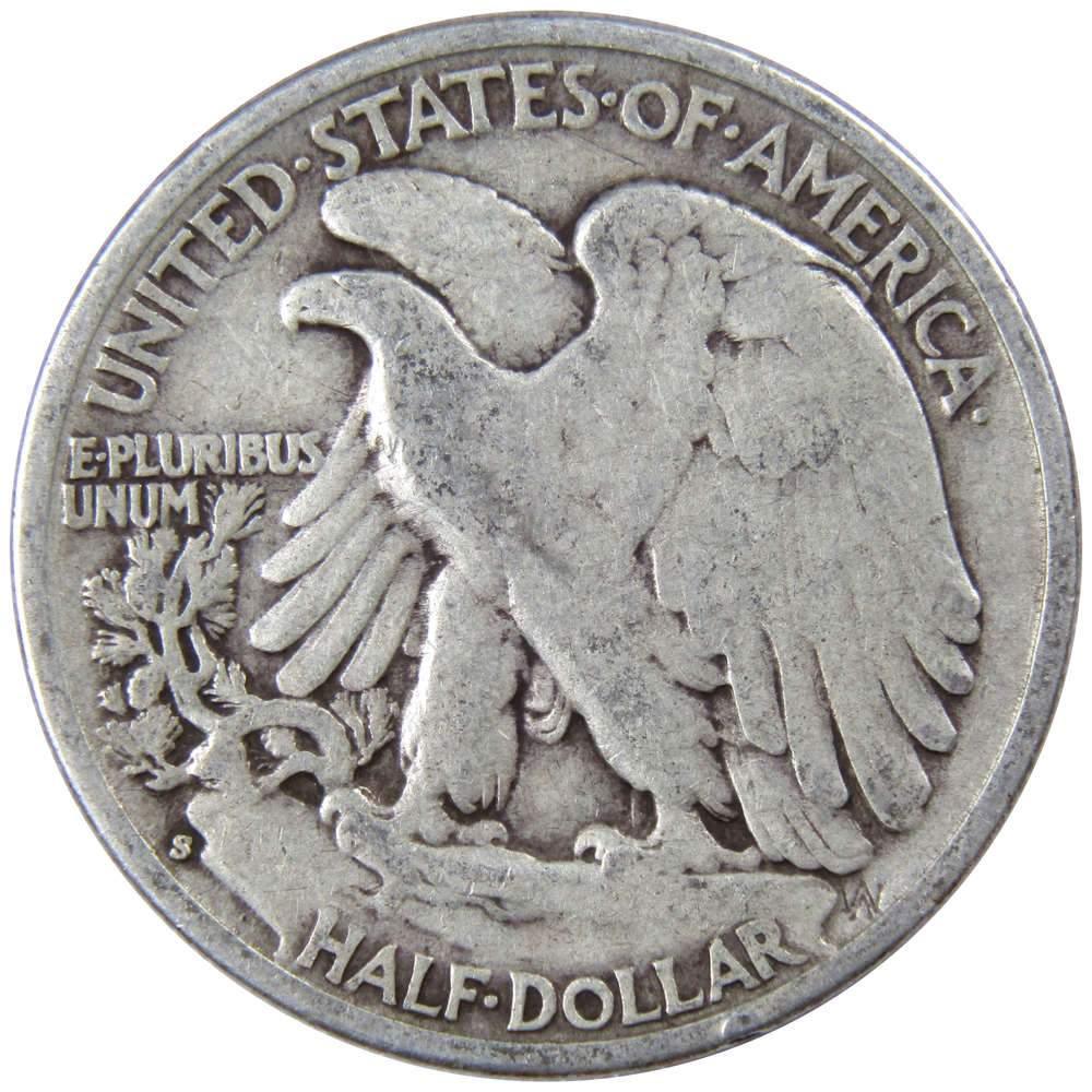 1943 S Liberty Walking Half Dollar VG Very Good 90% Silver 50c US Coin