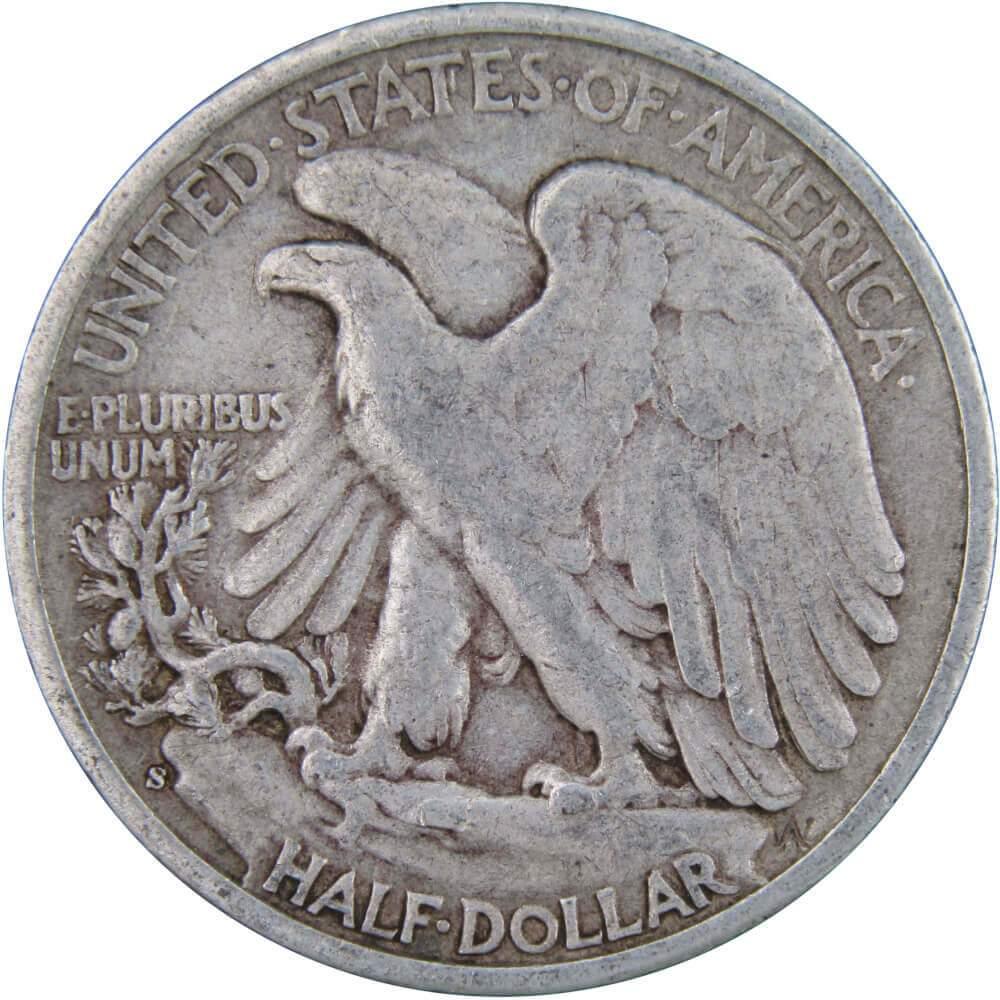 1943 S Liberty Walking Half Dollar VF Very Fine 90% Silver 50c US Coin