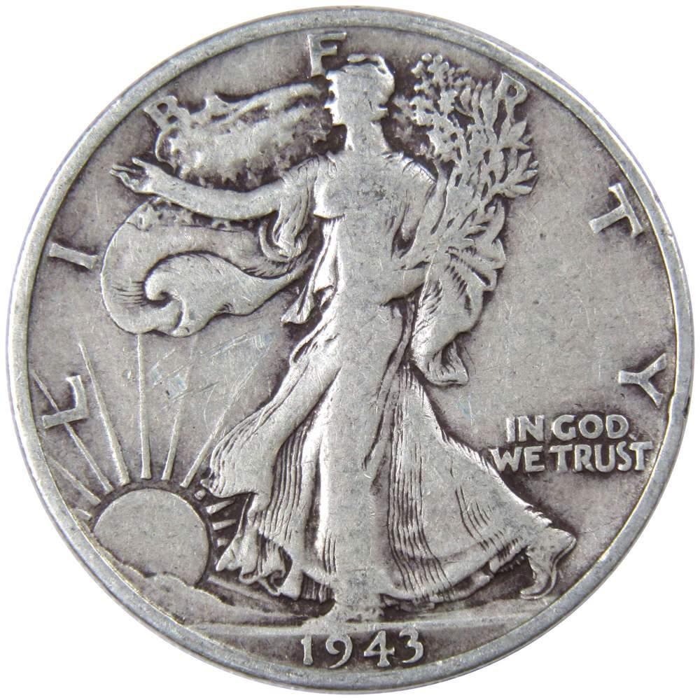 1943 S Liberty Walking Half Dollar AG About Good 90% Silver 50c US Coin