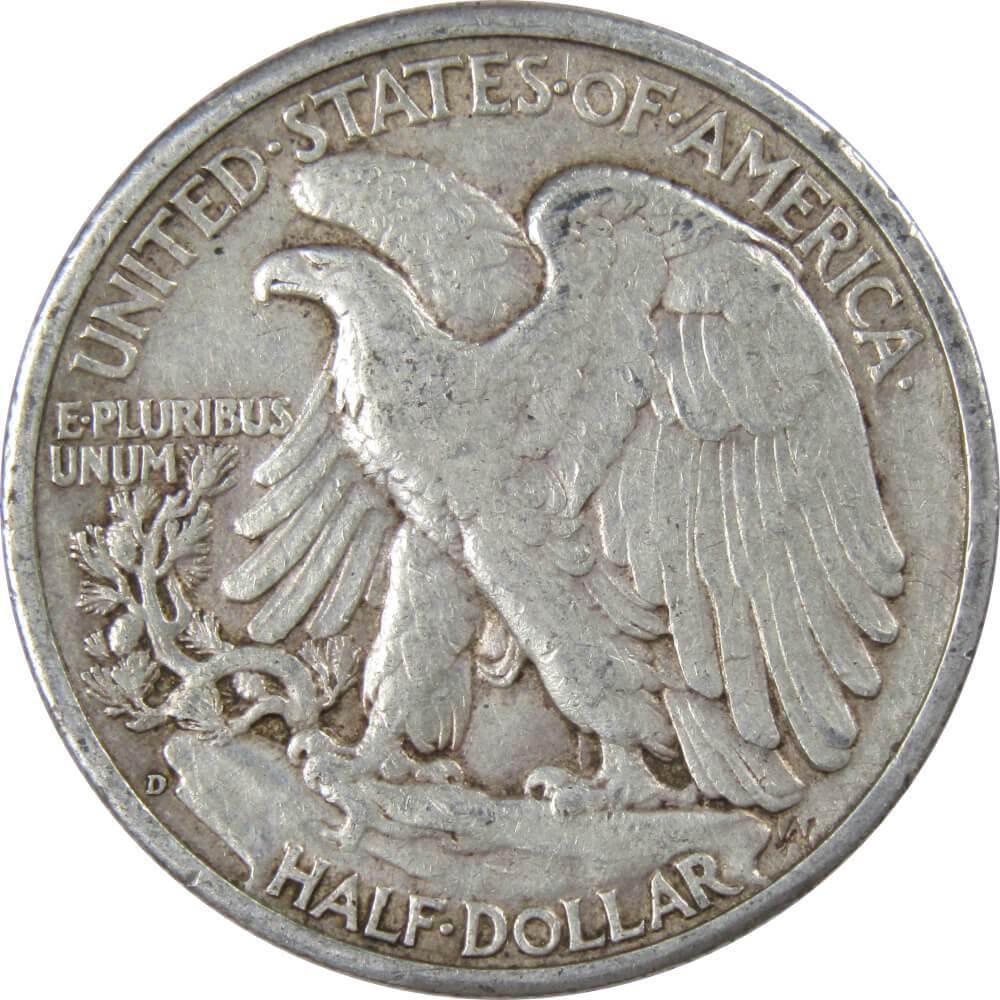 1944 D Liberty Walking Half Dollar VF Very Fine 90% Silver 50c US Coin