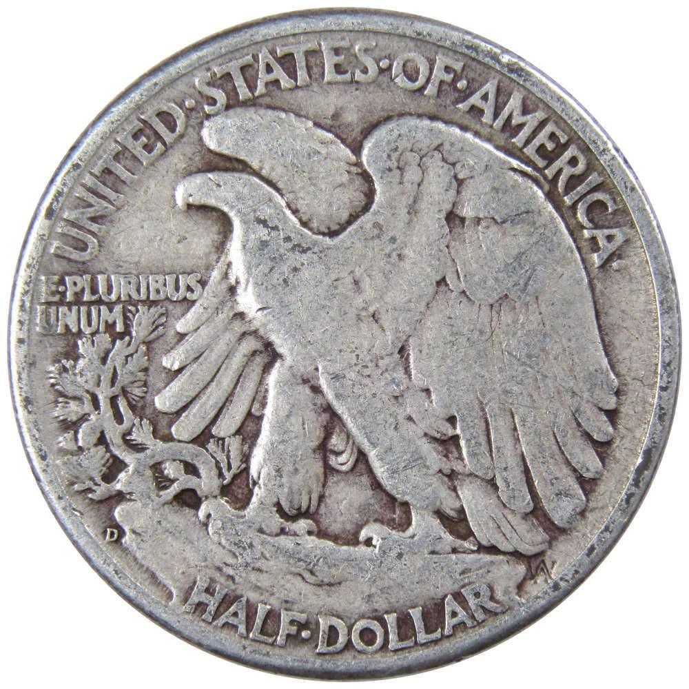 1945 D Liberty Walking Half Dollar VG Very Good 90% Silver 50c US Coin