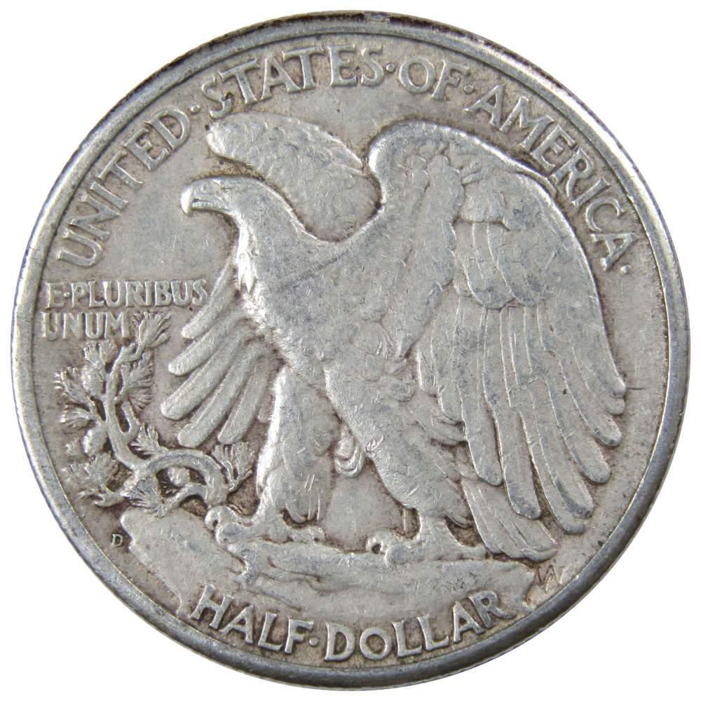 1945 D Liberty Walking Half Dollar VF Very Fine 90% Silver 50c US Coin