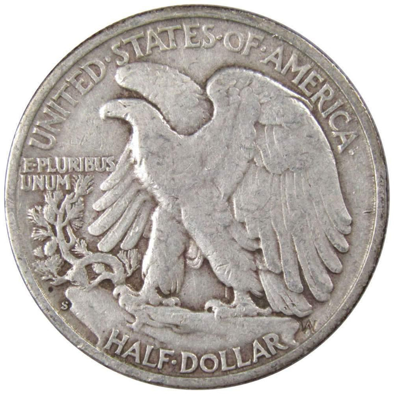 1945 S Liberty Walking Half Dollar F Fine 90% Silver 50c US Coin Collectible - Walking Liberty Half Dollars - Profile Coins &amp; Collectibles