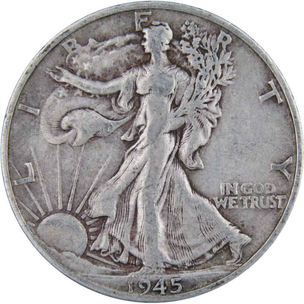 1945 S Liberty Walking Half Dollar VF Very Fine 90% Silver 50c US Coin