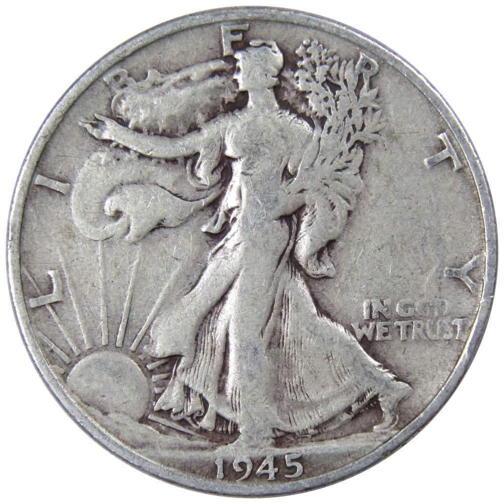 1945 S Liberty Walking Half Dollar AG About Good 90% Silver 50c US Coin