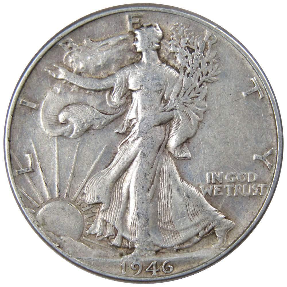 1946 Liberty Walking Half Dollar VF Very Fine 90% Silver 50c US Coin Collectible