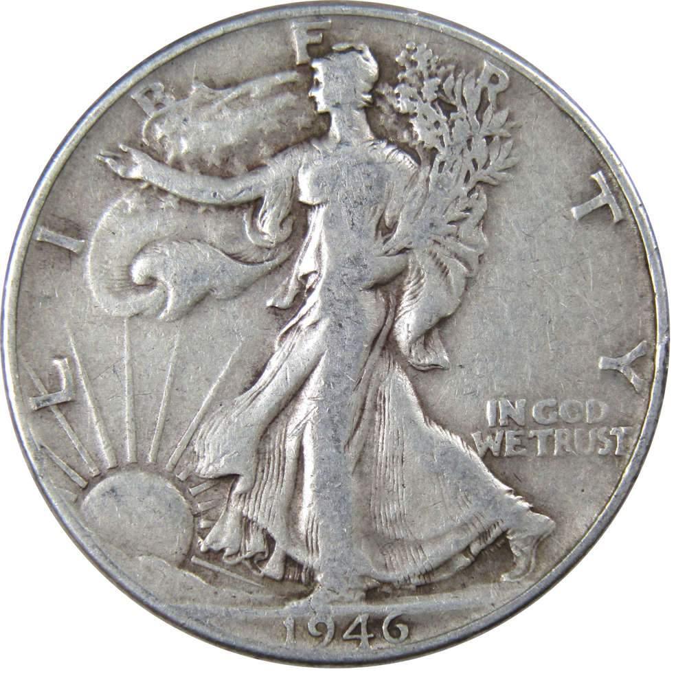 1946 Liberty Walking Half Dollar AG About Good 90% Silver 50c US Coin