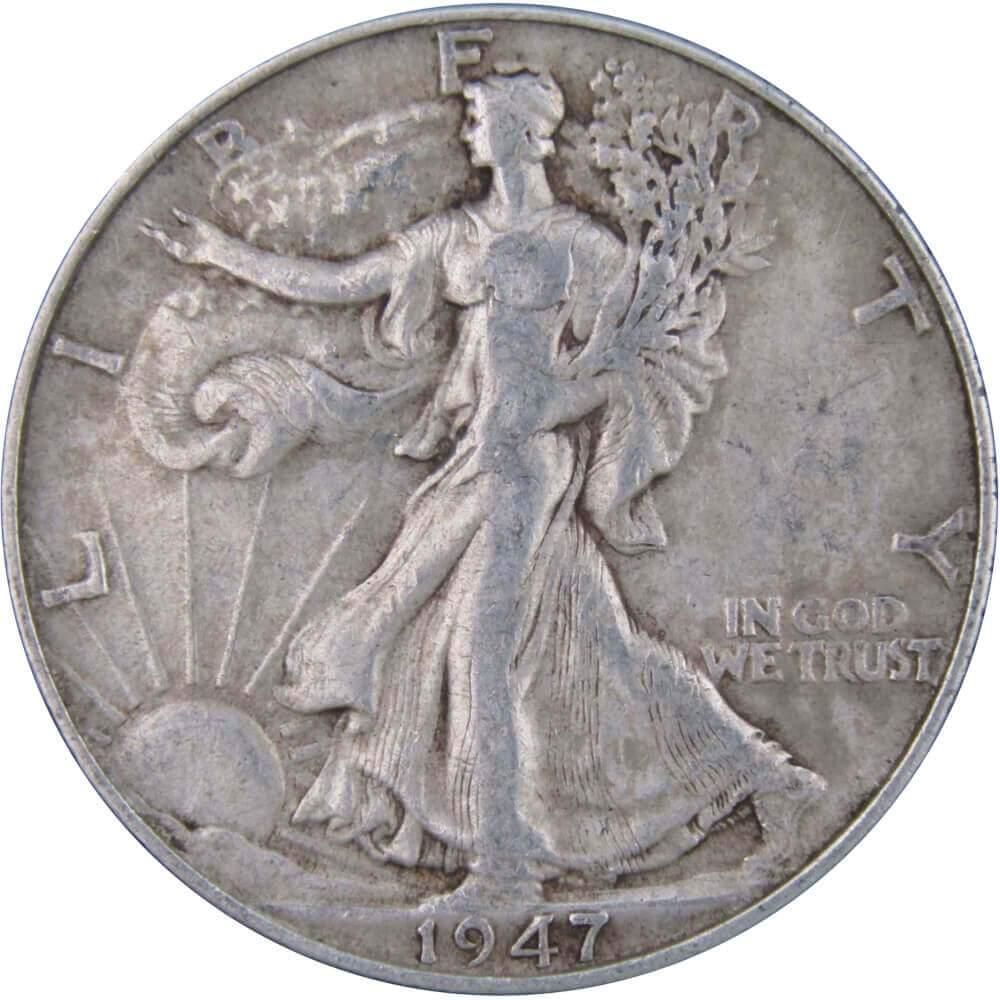 1947 Liberty Walking Half Dollar AG About Good 90% Silver 50c US Coin