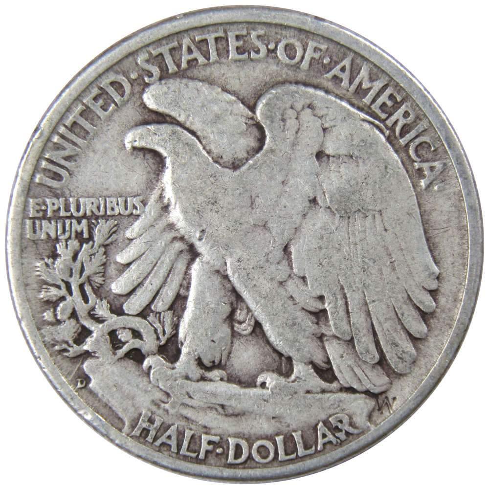 1947 D Liberty Walking Half Dollar VG Very Good 90% Silver 50c US Coin