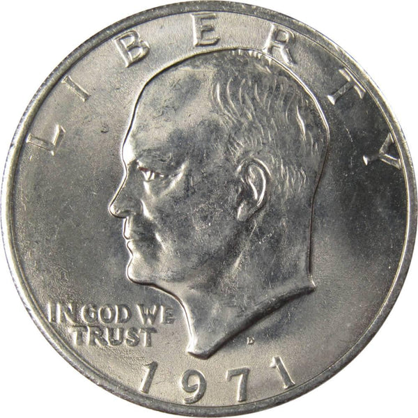 1971 D Eisenhower Dollar BU Uncirculated Mint State Clad IKE $1 US Coin - Profile Coins & Collectibles 