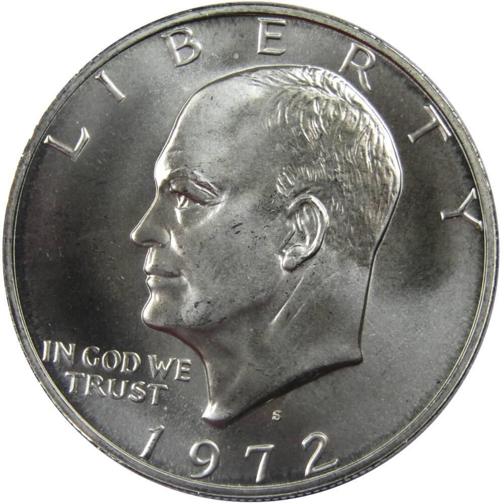 1972 S Eisenhower Dollar BU Uncirculated Mint State 40% Silver IKE $1 Coin