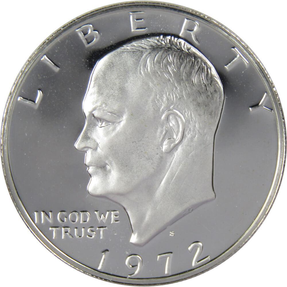 1972 S Eisenhower Dollar Choice Proof 40% Silver IKE $1 US Coin Collectible