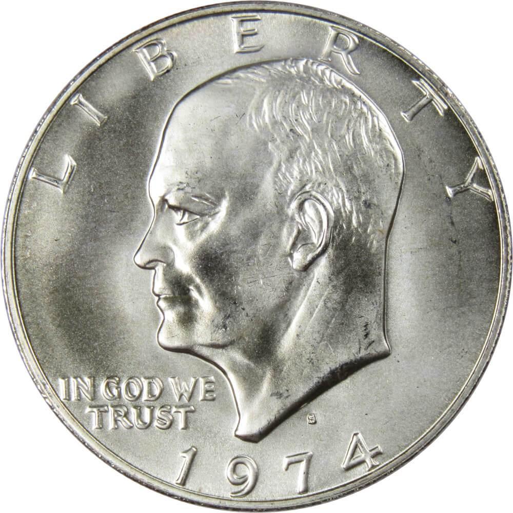 1974 S Eisenhower Dollar BU Uncirculated Mint State 40% Silver IKE $1 Coin