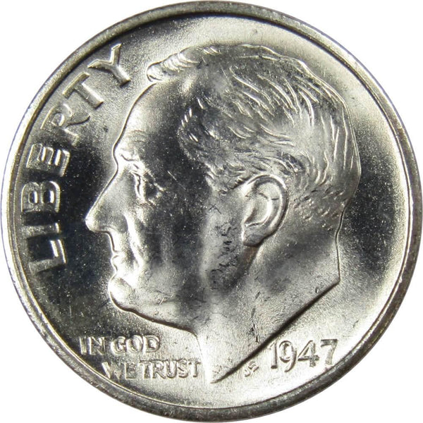 1947 S Roosevelt Dime BU Uncirculated Mint State 90% Silver 10c US Coin - Roosevelt coin - Profile Coins &amp; Collectibles