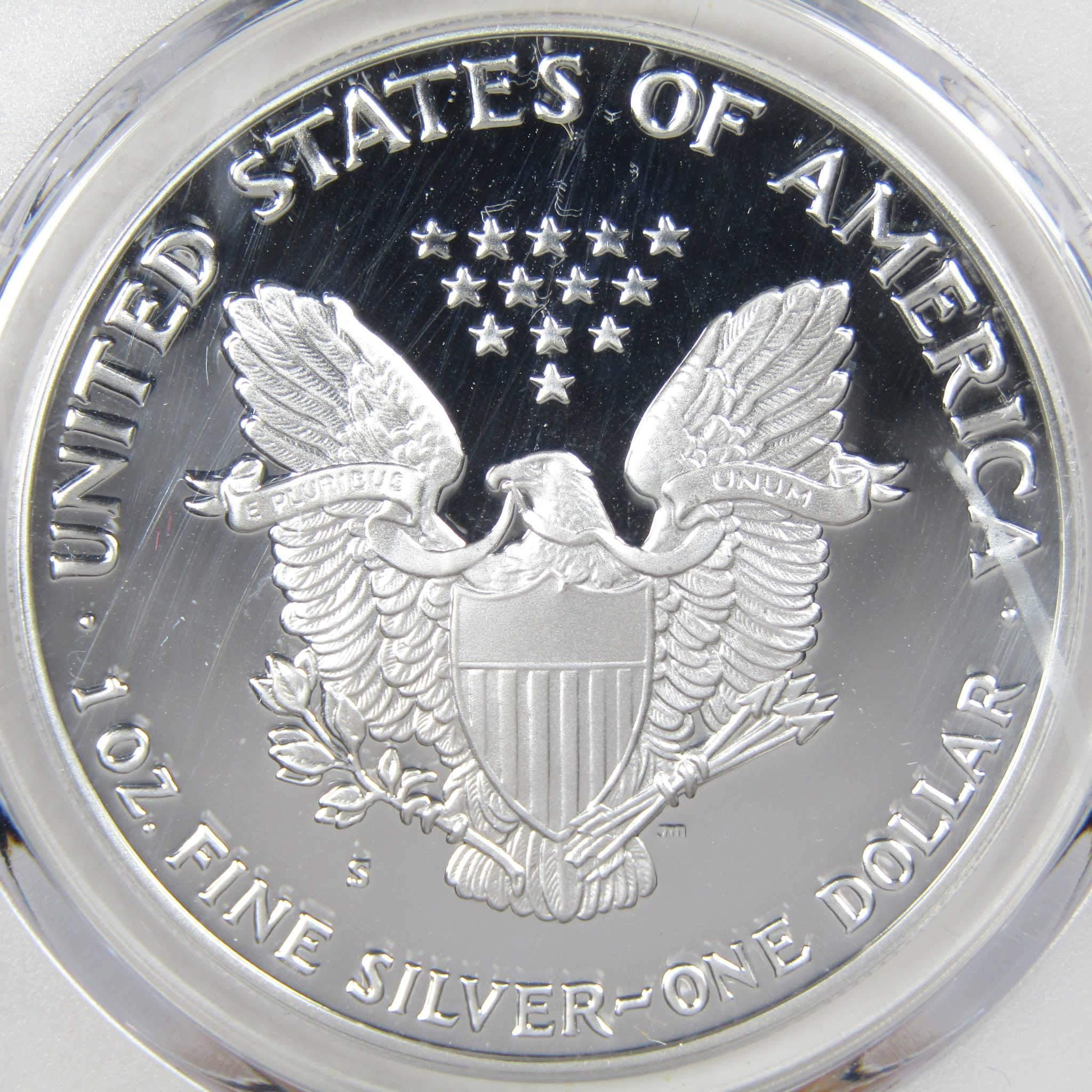 1989 S American Eagle Dollar PR 70 DCAM PCGS Silver Proof SKU:IPC5129