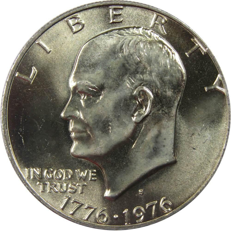 1976 S Variety 1 Eisenhower Dollar BU Uncirculated 40% Silver IKE $1 Coin - Profile Coins & Collectibles 