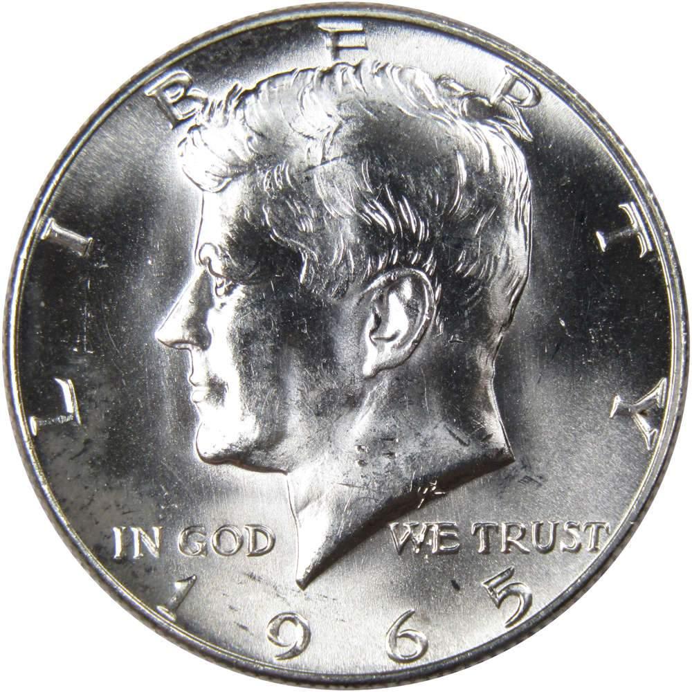 1965 Kennedy Half Dollar BU Uncirculated Mint State 40% Silver 50c US Coin