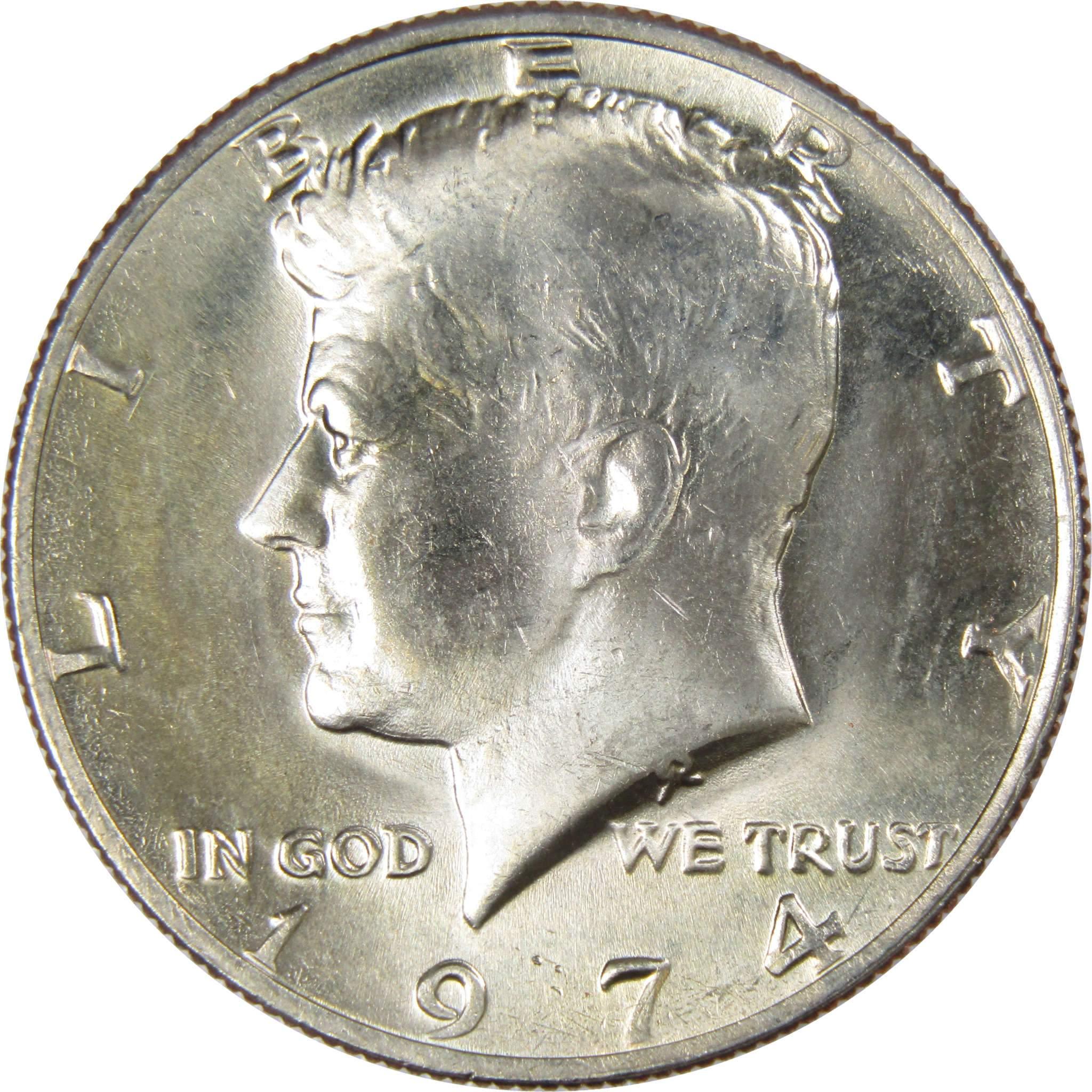 1974 Kennedy Half Dollar BU Uncirculated Mint State 50c US Coin Collectible