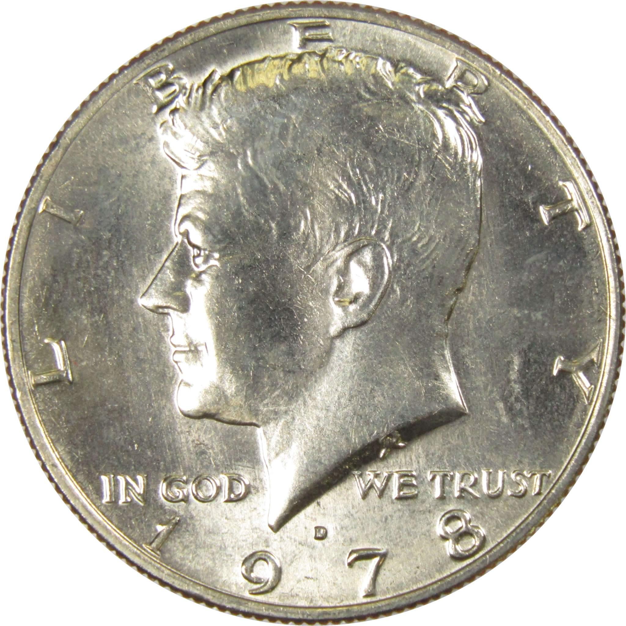 1978 D Kennedy Half Dollar BU Uncirculated Mint State 50c US Coin Collectible