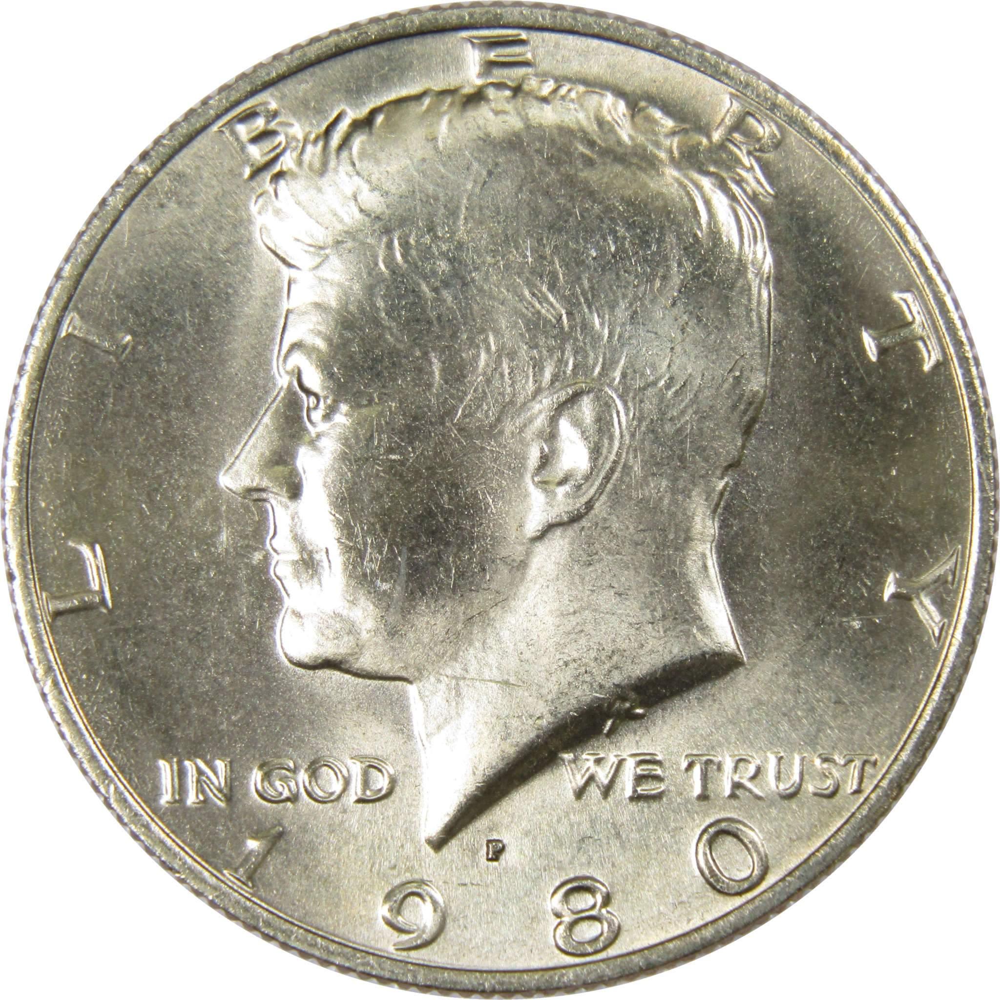 1980 P Kennedy Half Dollar BU Uncirculated Mint State 50c US Coin Collectible