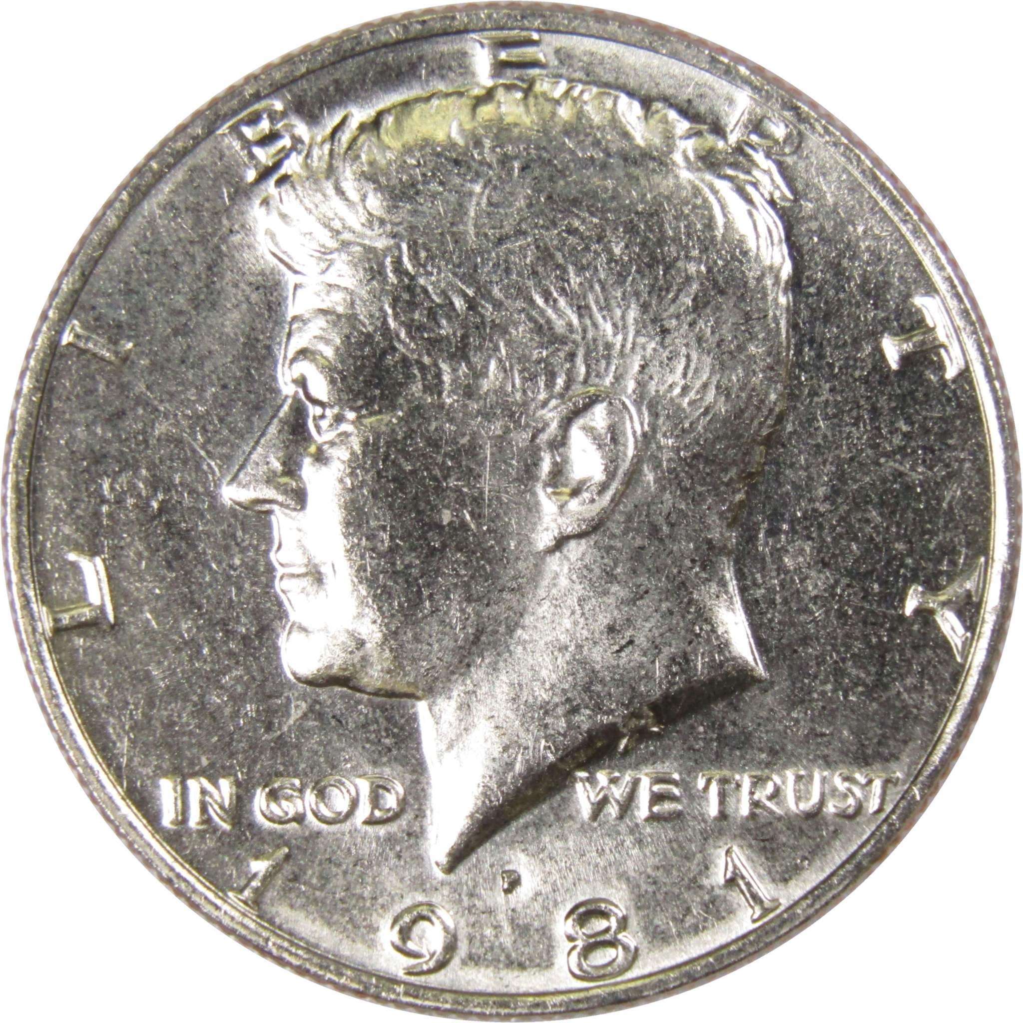 1981 P Kennedy Half Dollar BU Uncirculated Mint State 50c US Coin Collectible