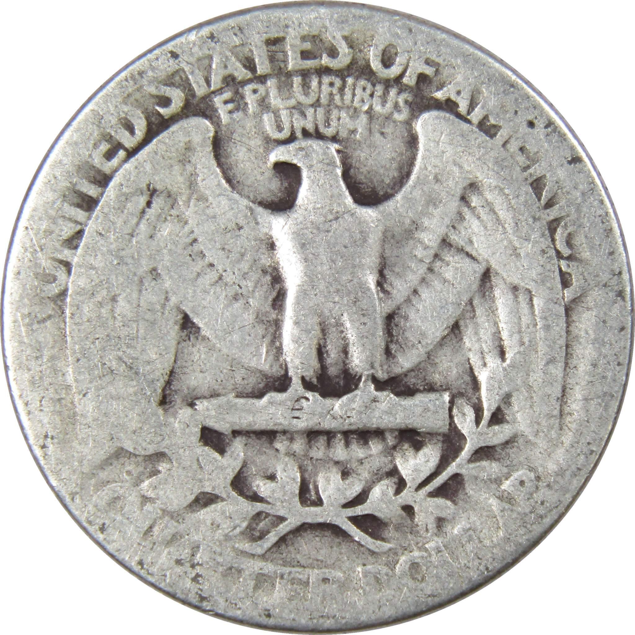 1938 Washington Quarter AG About Good 90% Silver 25c US Coin Collectible