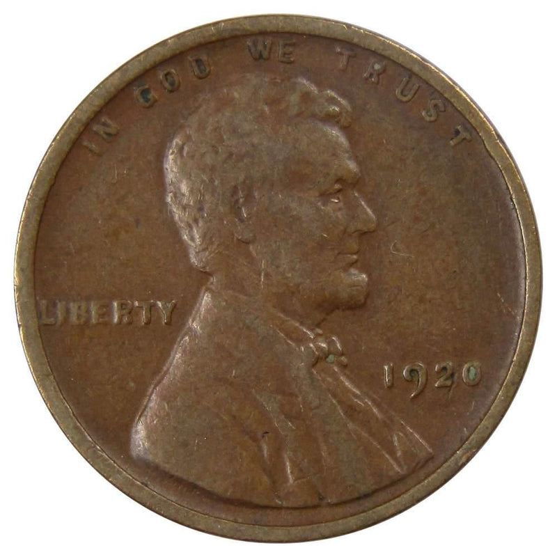 1920 Lincoln Wheat Cent F Fine Bronze Penny 1c Coin Collectible - Lincoln Cent - Profile Coins &amp; Collectibles