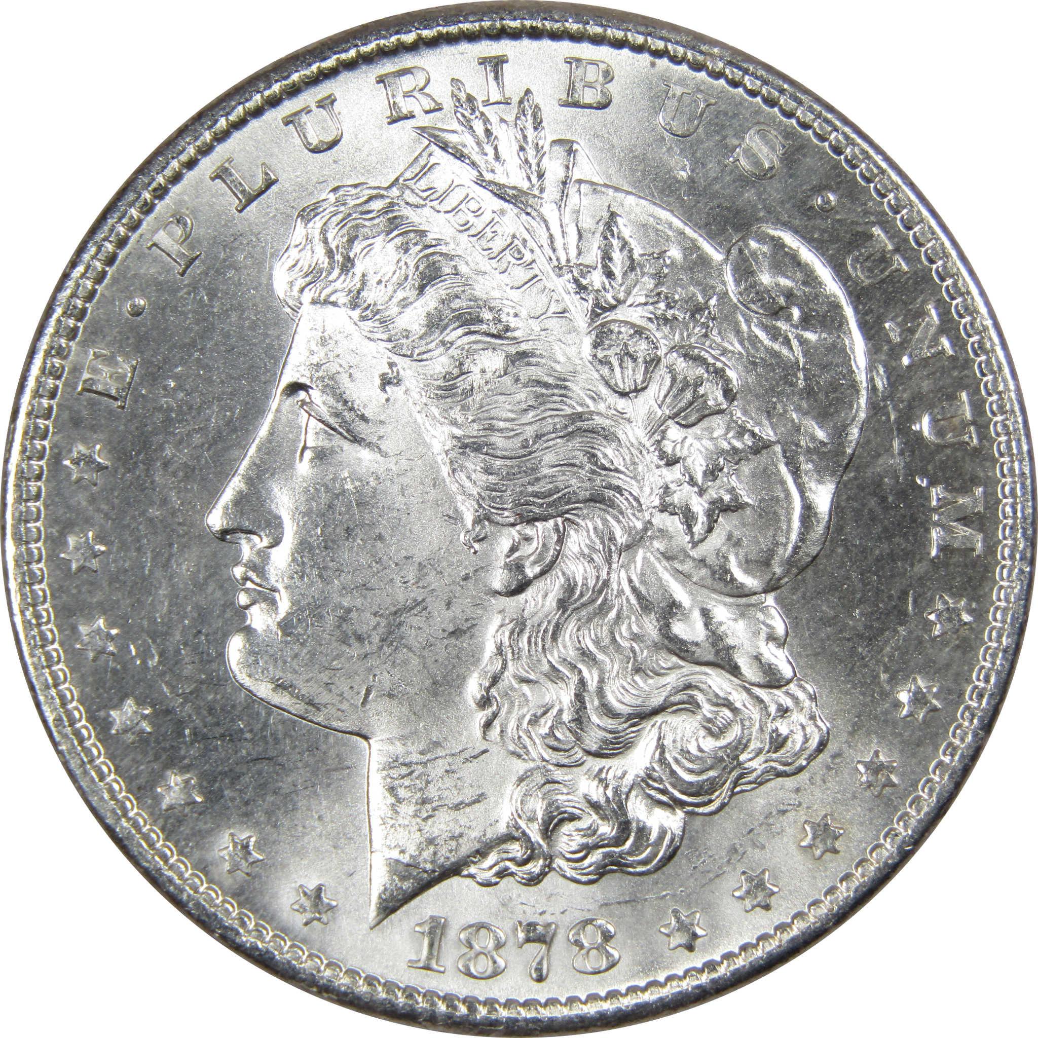 1878 S Morgan Dollar BU Uncirculated Mint State 90% Silver $1 US Coin - Morgan coin - Morgan silver dollar - Morgan silver dollar for sale - Profile Coins &amp; Collectibles