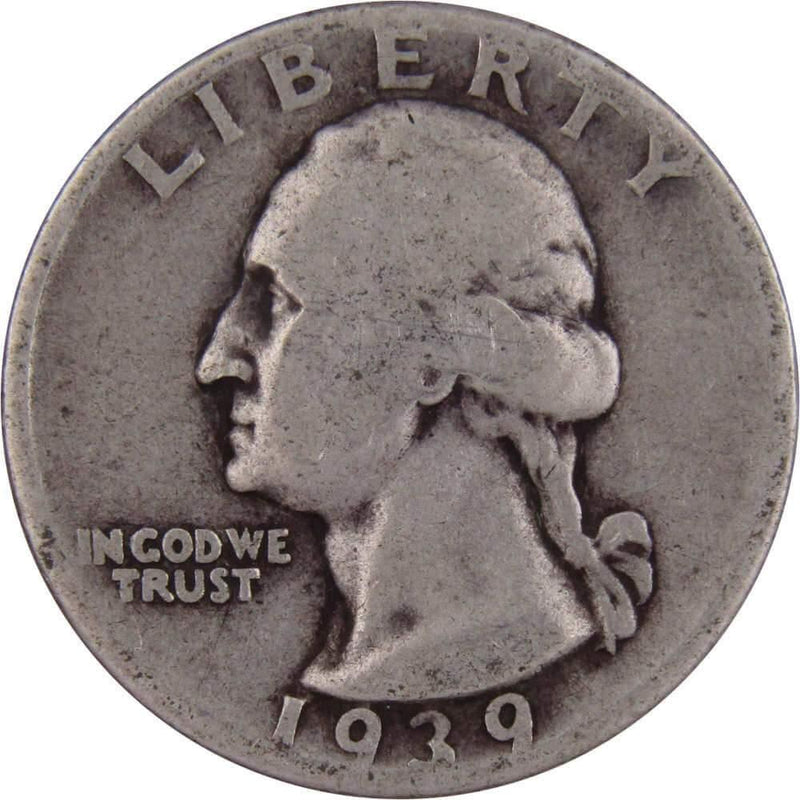 1939 D Washington Quarter AG About Good 90% Silver 25c US Coin Collectible - Washington Quarters for Sale - Profile Coins &amp; Collectibles
