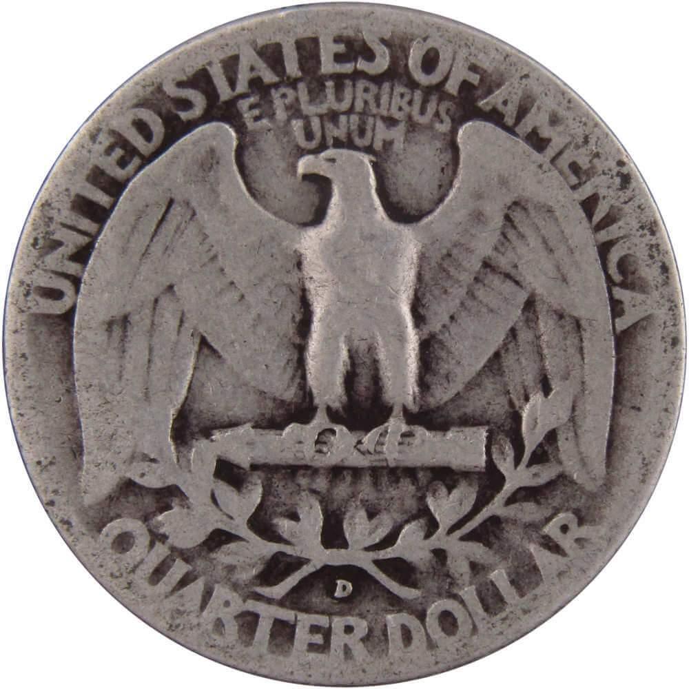1939 D Washington Quarter AG About Good 90% Silver 25c US Coin Collectible