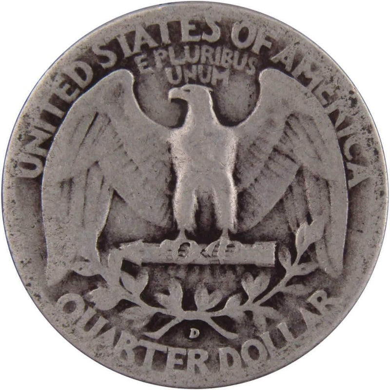 1939 D Washington Quarter AG About Good 90% Silver 25c US Coin Collectible - Washington Quarters for Sale - Profile Coins &amp; Collectibles