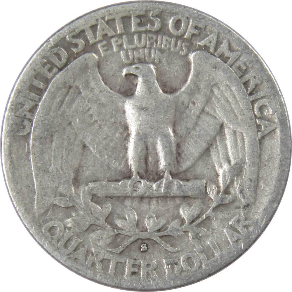 1941 S Washington Quarter F Fine 90% Silver 25c US Coin Collectible