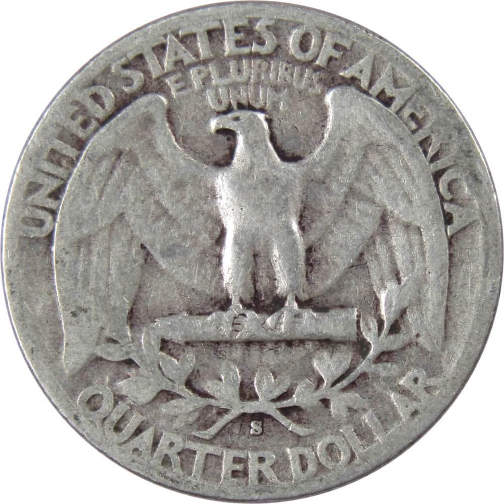 1942 S Washington Quarter VG Very Good 90% Silver 25c US Coin Collectible