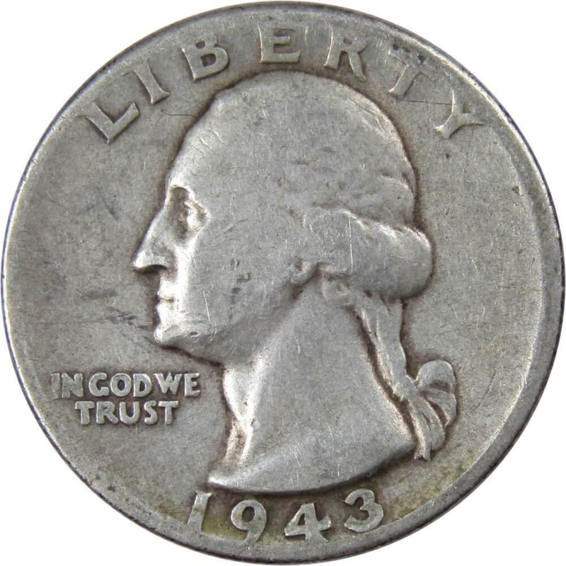 1943 D Washington Quarter G Good 90% Silver 25c US Coin Collectible - Washington Quarters for Sale - Profile Coins &amp; Collectibles