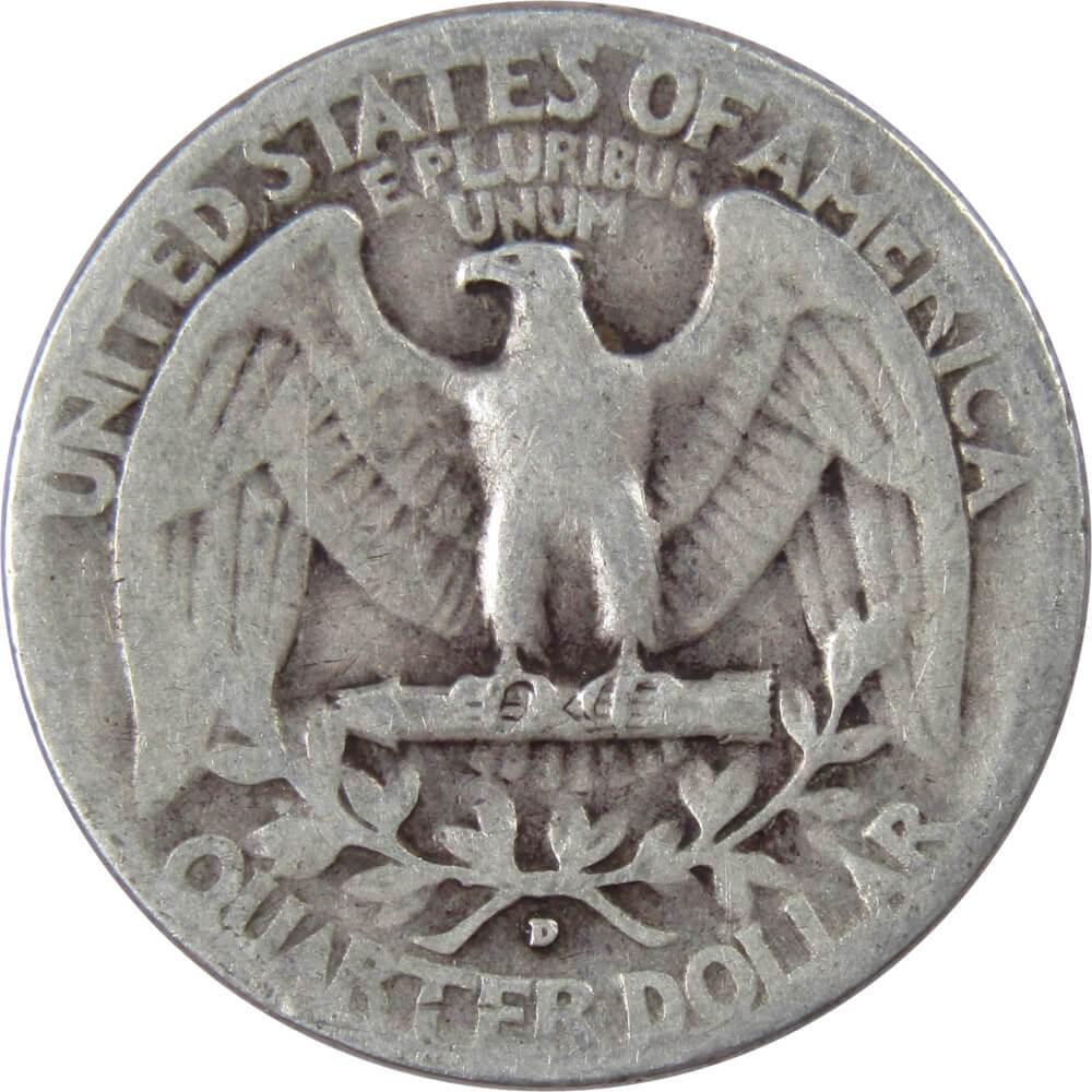 1943 D Washington Quarter AG About Good 90% Silver 25c US Coin Collectible
