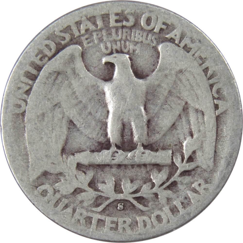1943 S Washington Quarter AG About Good 90% Silver 25c US Coin Collectible
