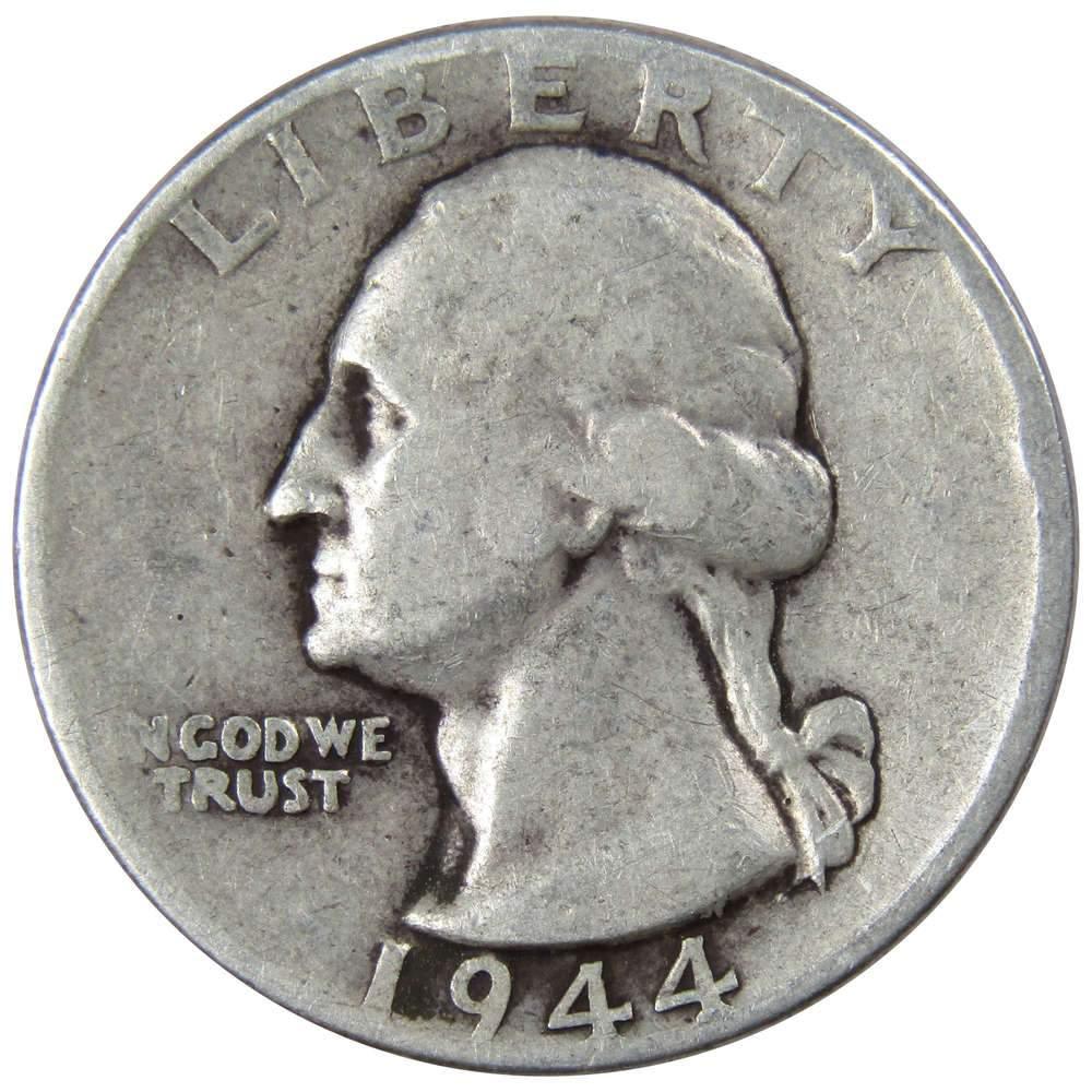 1944 Washington Quarter VG Very Good 90% Silver 25c US Coin Collectible