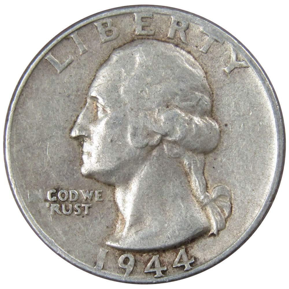 1944 Washington Quarter VF Very Fine 90% Silver 25c US Coin Collectible