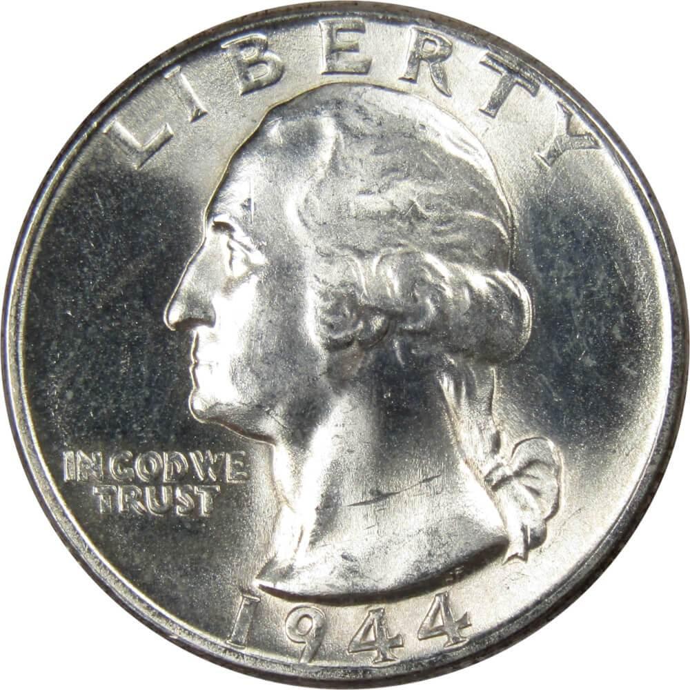 1944 Washington Quarter BU Uncirculated Mint State 90% Silver 25c US Coin
