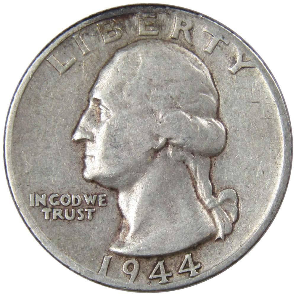 1944 D Washington Quarter AG About Good 90% Silver 25c US Coin Collectible