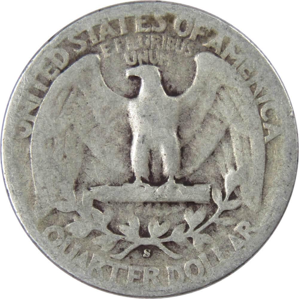 1944 S Washington Quarter G Good 90% Silver 25c US Coin Collectible