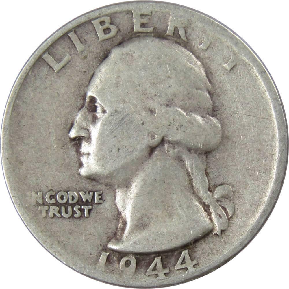 1944 S Washington Quarter VG Very Good 90% Silver 25c US Coin Collectible