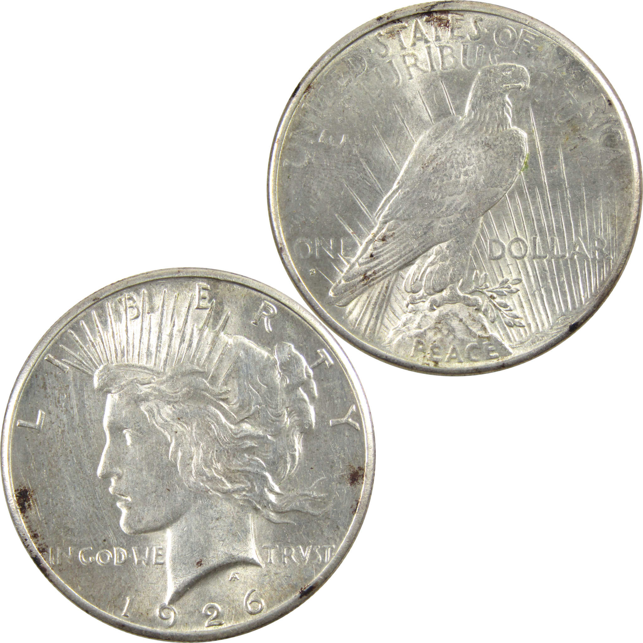 1926 S Peace Dollar AU About Uncirculated 90% Silver $1 Coin SKU:I5739