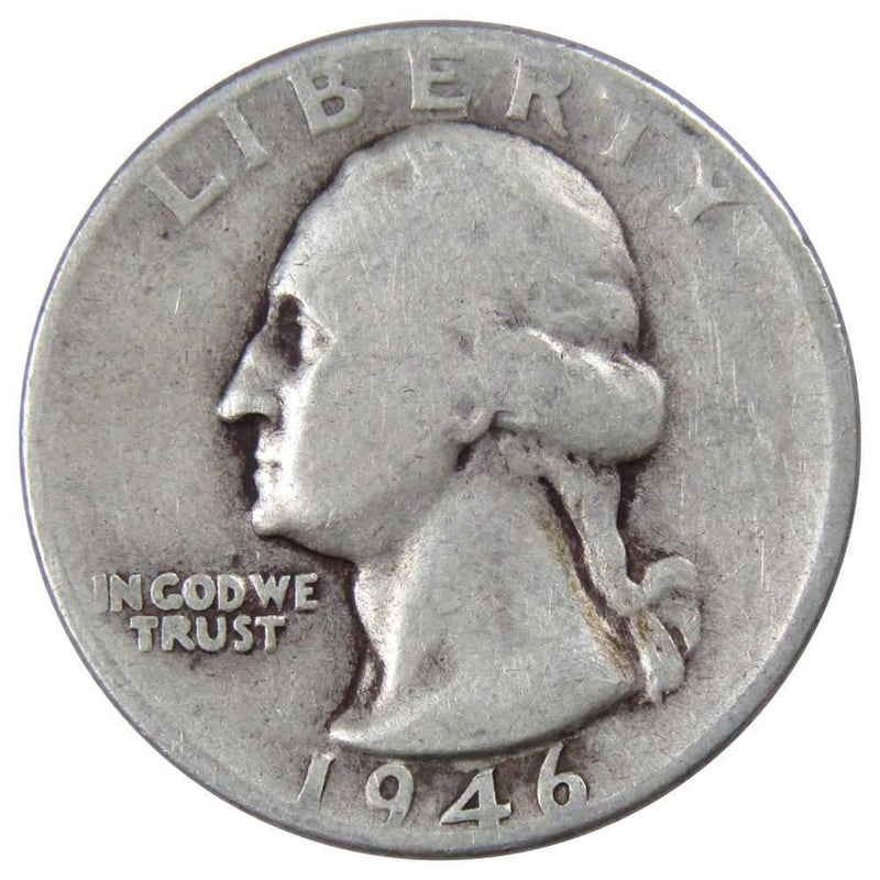 1946 Washington Quarter G Good 90% Silver 25c US Coin Collectible - Washington Quarters for Sale - Profile Coins &amp; Collectibles