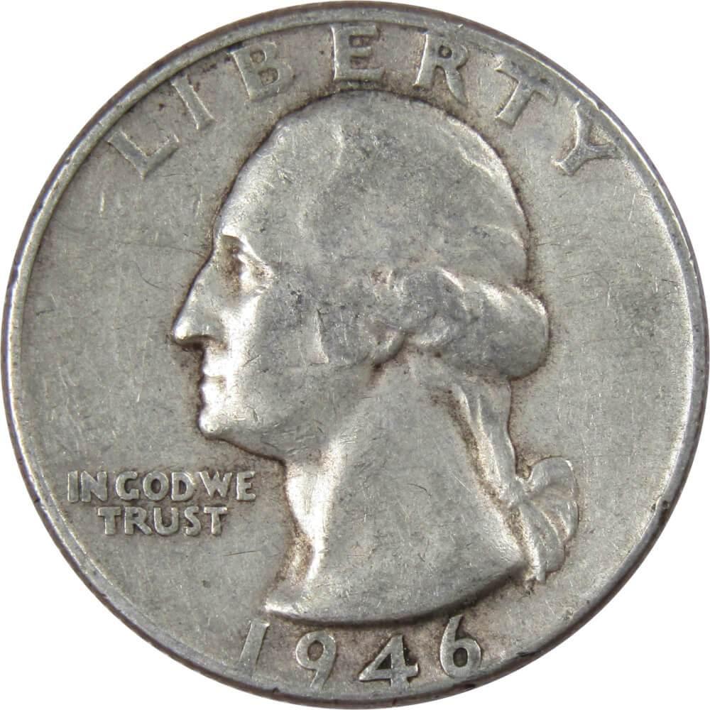 1946 Washington Quarter VF Very Fine 90% Silver 25c US Coin Collectible