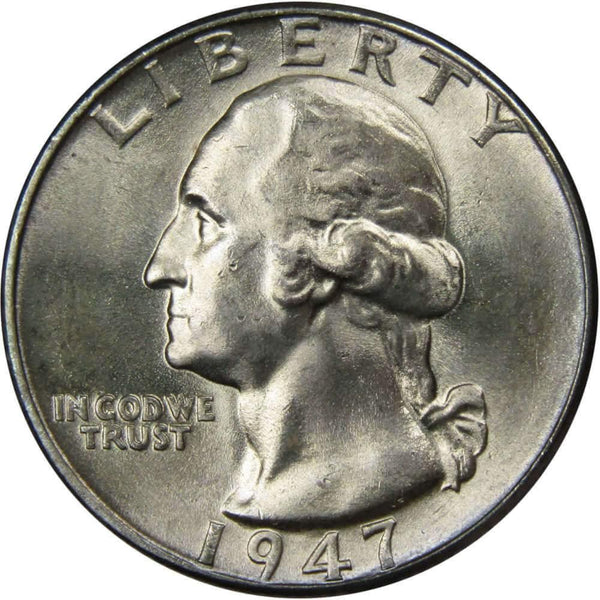 1947 Washington Quarter BU Uncirculated Mint State 90% Silver 25c US Coin - Washington Quarters for Sale - Profile Coins &amp; Collectibles