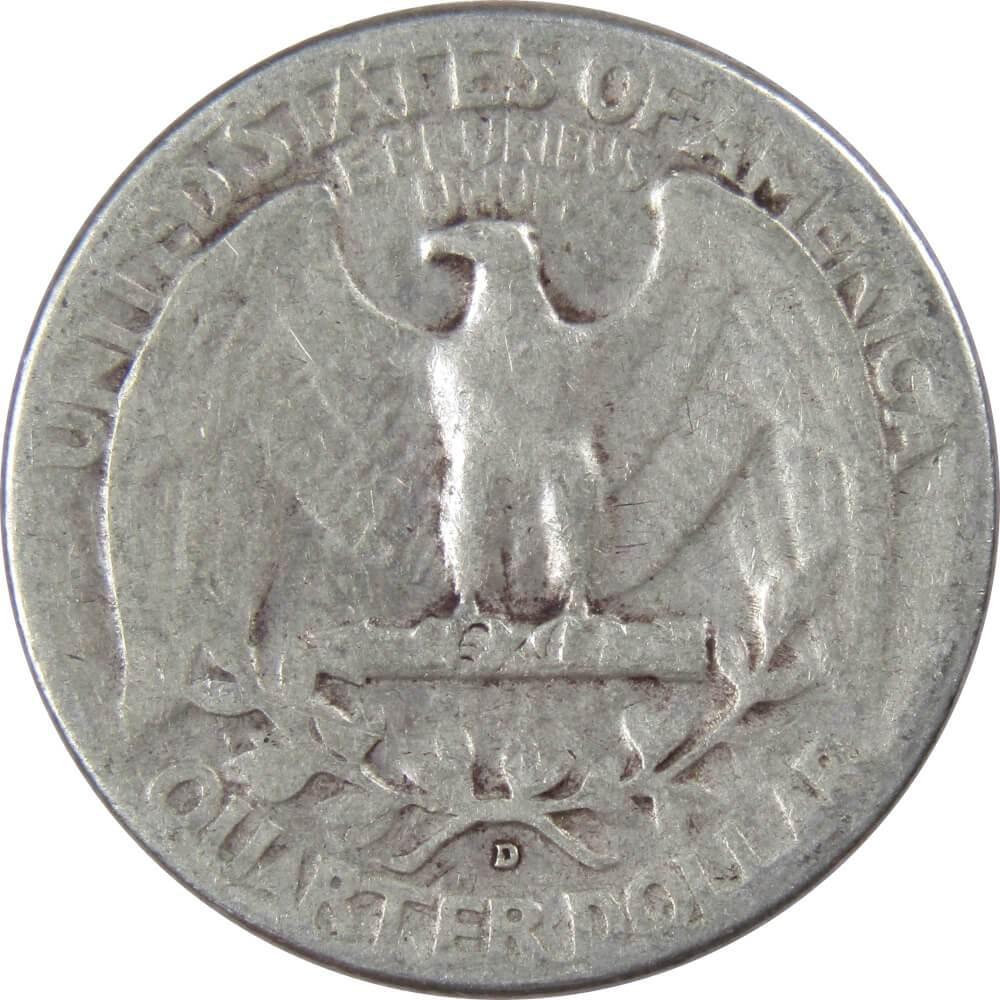 1947 D Washington Quarter VG Very Good 90% Silver 25c US Coin Collectible