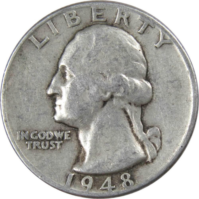 1948 Washington Quarter VF Very Fine 90% Silver 25c US Coin Collectible - Washington Quarters for Sale - Profile Coins &amp; Collectibles