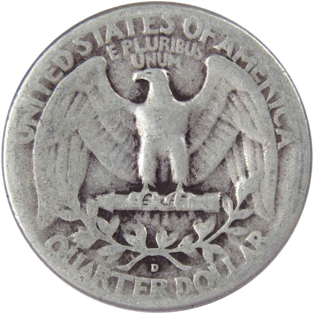 1948 D Washington Quarter G Good 90% Silver 25c US Coin Collectible
